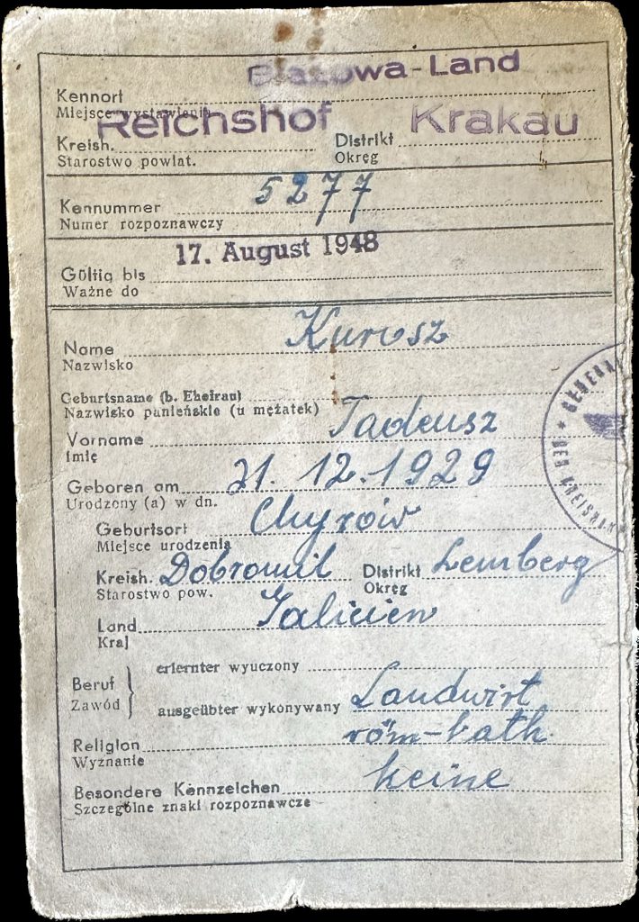 WW2, world war 2, general government identification card