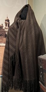 A Polish woman's brown woolen shawl.